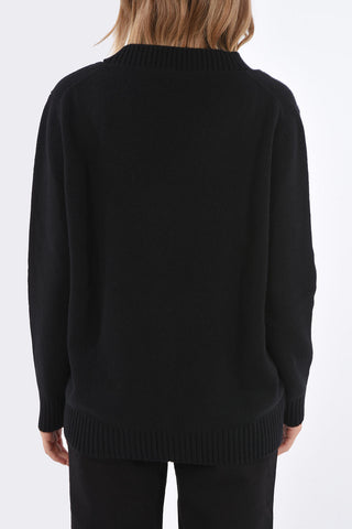 virgin wool and cashmere v-neck sweater