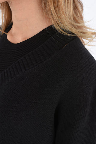 virgin wool and cashmere v-neck sweater