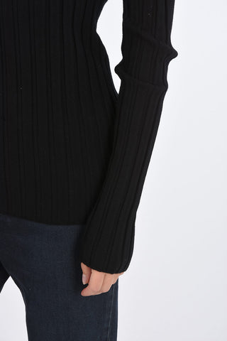ribbed turtle-neck sweater