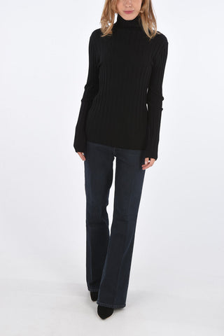 ribbed turtle-neck sweater