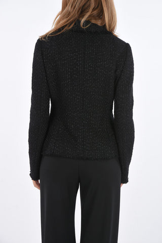 Hopsack Double-breasted Blazer