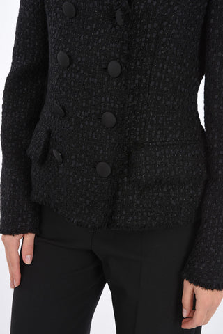 Hopsack Double-breasted Blazer
