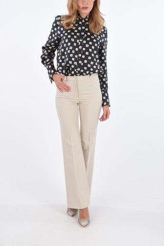 LANDA Palazzo Pants with Belt Loops and Hidden Fastening