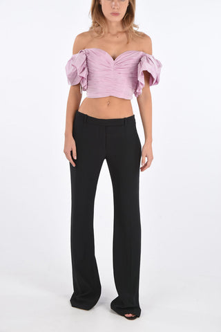 Mid Waist Flared Pants