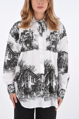 printed long sleeve shirt