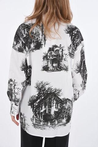 printed long sleeve shirt