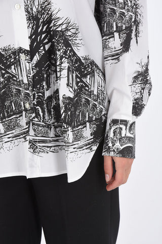 printed long sleeve shirt