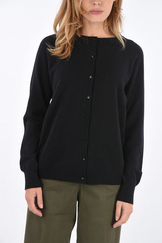 STUDIO wool and cashmere crew-neck cardigan
