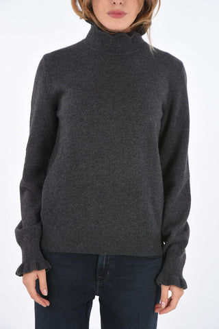 maglia a collo alto in misto lana