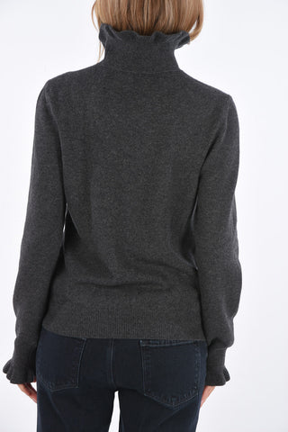 maglia a collo alto in misto lana