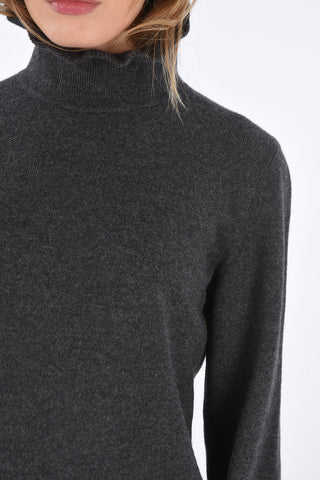 maglia a collo alto in misto lana