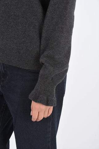 maglia a collo alto in misto lana