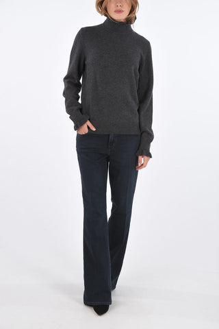 maglia a collo alto in misto lana
