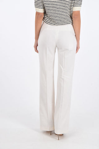 virgin wool single pleat trousers