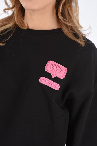 Felpa Girocollo con Patch