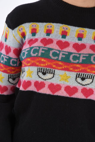 Embroidered Crew-Neck Sweater
