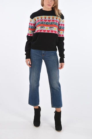 Embroidered Crew-Neck Sweater