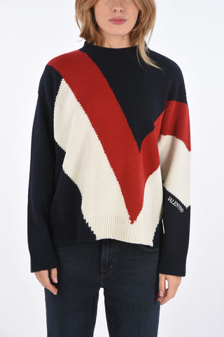 virgin wool and cashmere crew-neck sweater