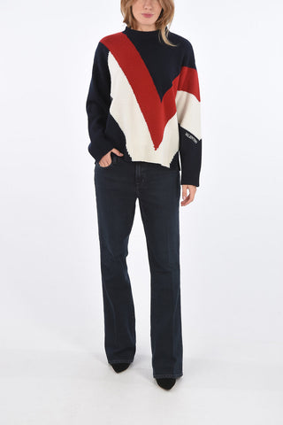 virgin wool and cashmere crew-neck sweater
