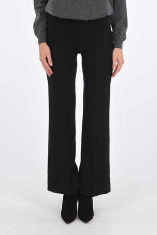 wool drawstring waist palazzo pants