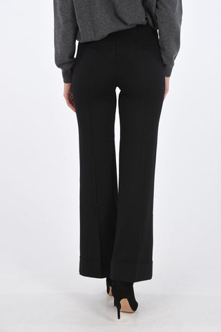 wool drawstring waist palazzo pants