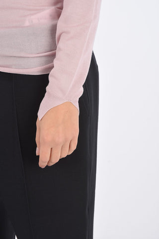 virgin wool square neck sweater