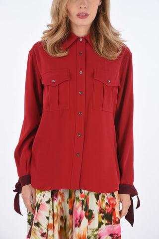 Standard Collar Shirt with Knotted Cuff
