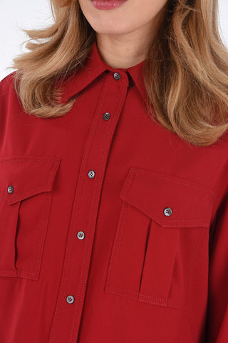 Standard Collar Shirt with Knotted Cuff
