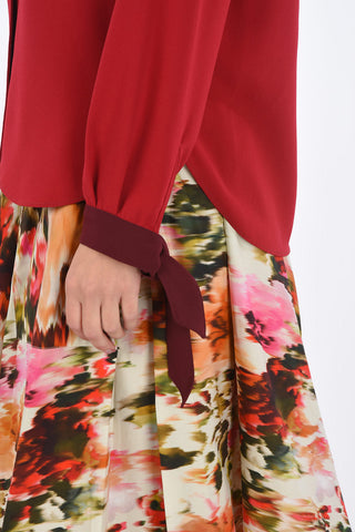 Standard Collar Shirt with Knotted Cuff
