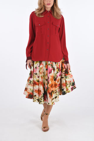 Standard Collar Shirt with Knotted Cuff