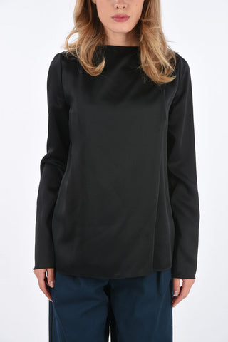 MM1 Satin Draped Blouse