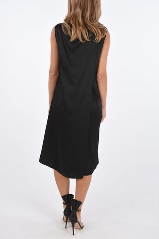 MM1 Satin Sleeveless Midi Dress