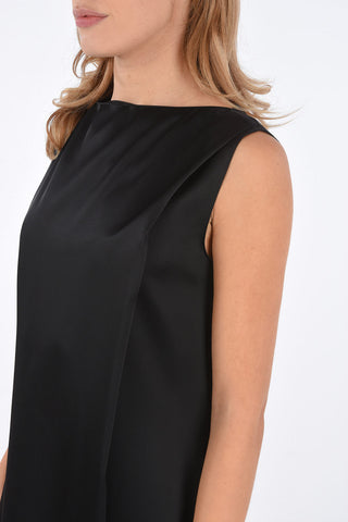 MM1 Satin Sleeveless Midi Dress