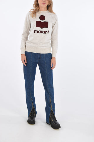 ETOILE Crew-neck MILLY Sweatshirt with velvet embroidery