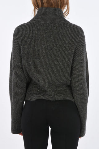 Glitter cardigan with zip closure