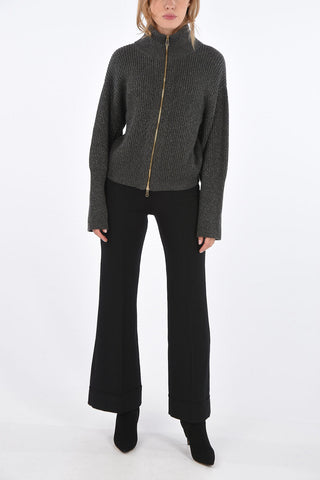 Glitter cardigan with zip closure