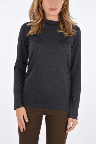 glittered crew-neck sweater
