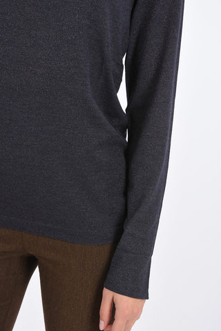glittered crew-neck sweater