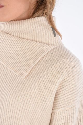 Maglia oversized a costine