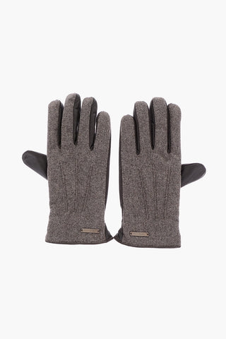 Leather Virgin wool Touch Gloves