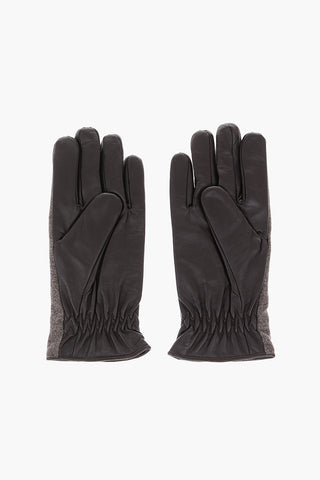 Leather Virgin wool Touch Gloves