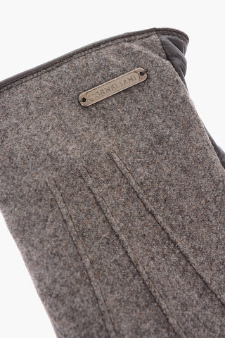 Leather Virgin wool Touch Gloves
