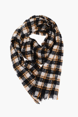 Checked UNICE Scarf with Fringe