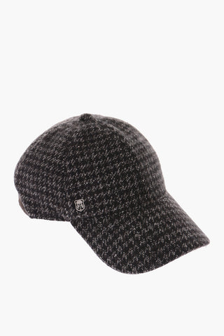 houndstooth cashmere Cap