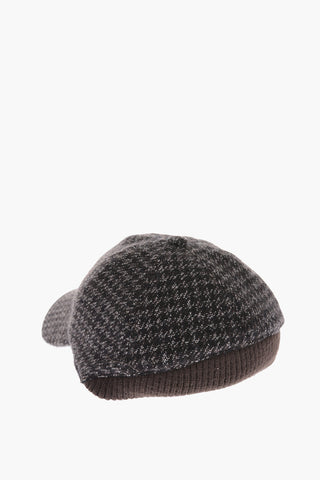 houndstooth cashmere Cap
