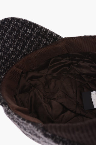 houndstooth cashmere Cap
