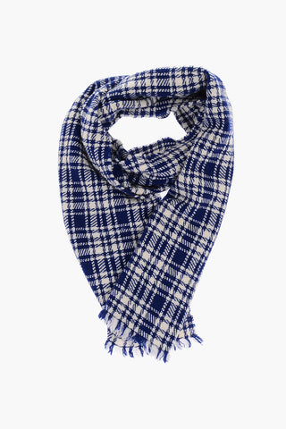 Checked SOGNO Scarf with Fringe