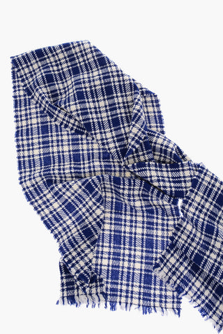 Checked SOGNO Scarf with Fringe
