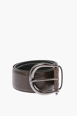 50mm textured leather belt