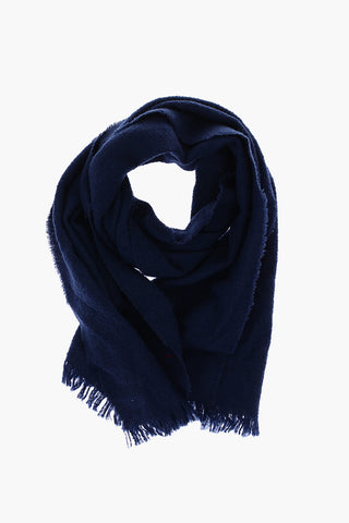 fringed SOLID FLEECY scarf